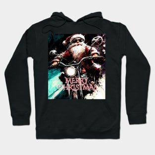 Merry christmas santa biker Hoodie